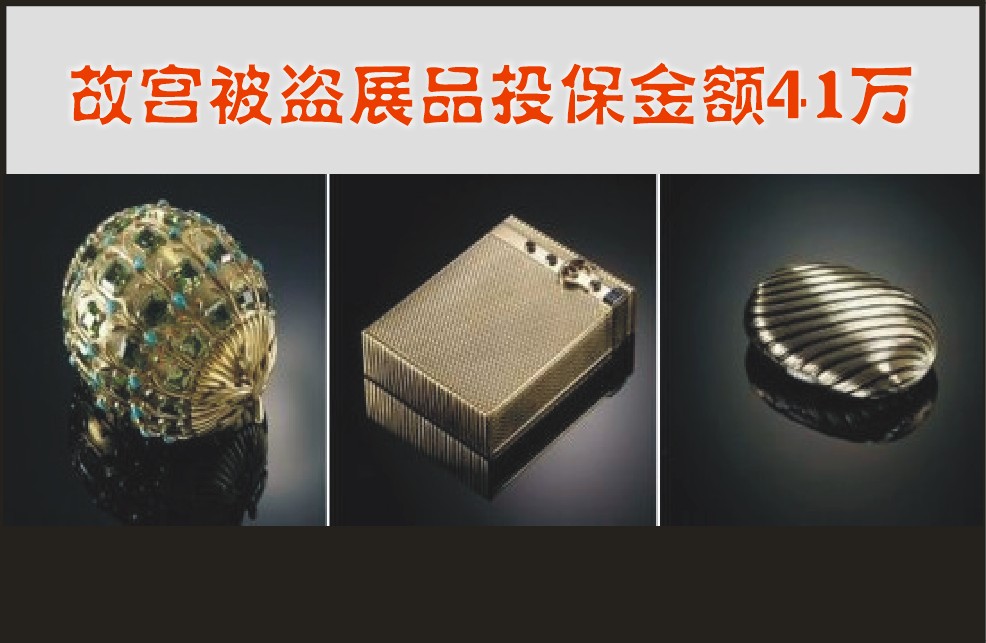 故宫被盗展品投保金额41万